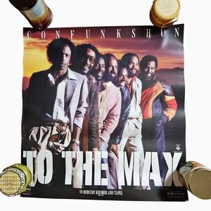 Vintage 1982 Con Funk Shun To The Max Album Promo Poster 24x26 Mercury Records